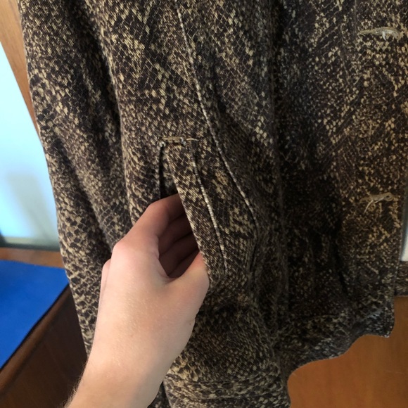 Vintage Chaps denim jean jacket with snake print - Picture 8 of 12